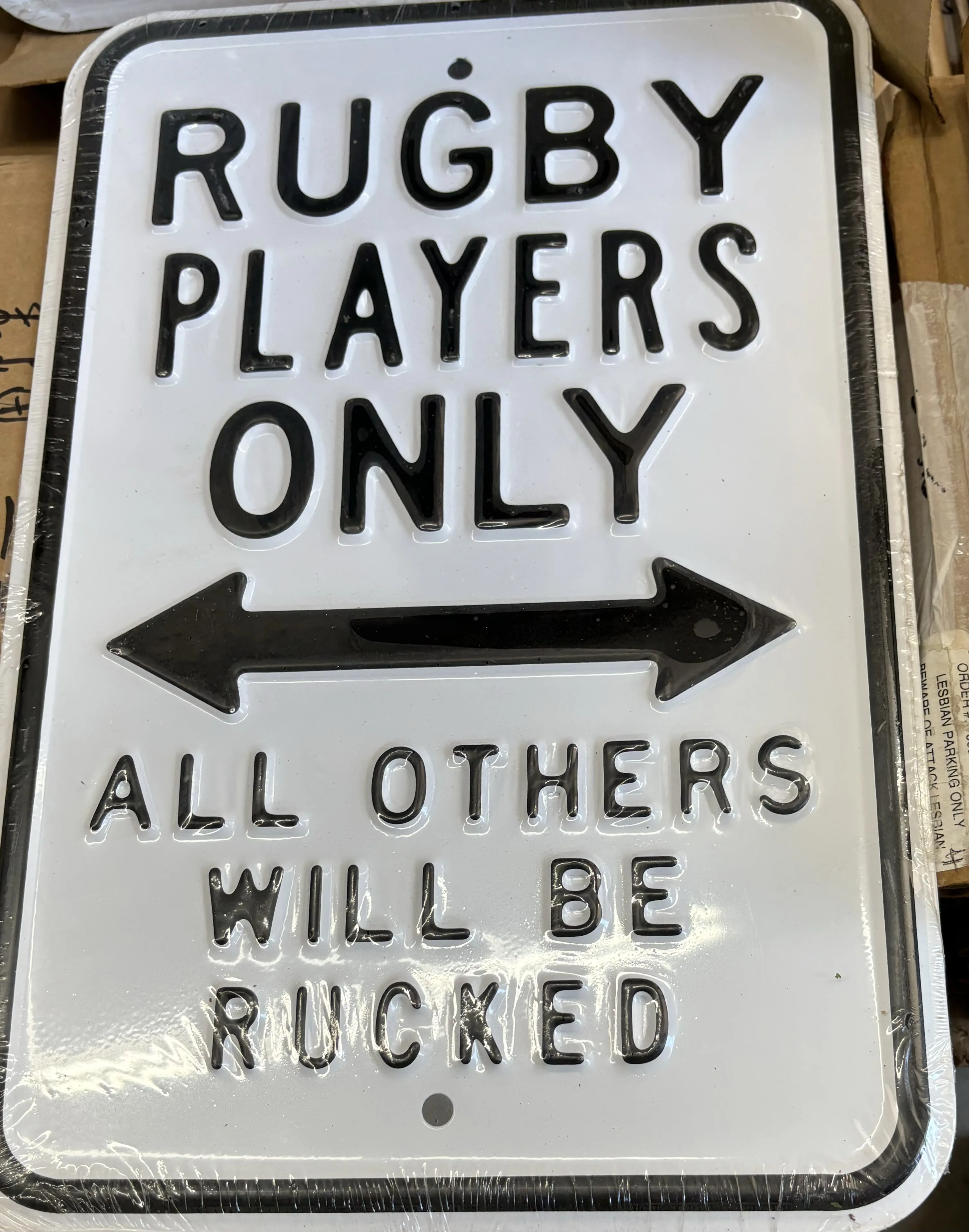 Rugby Players Only-All Others Will Be Rucked - Parking Signs Metal Sign