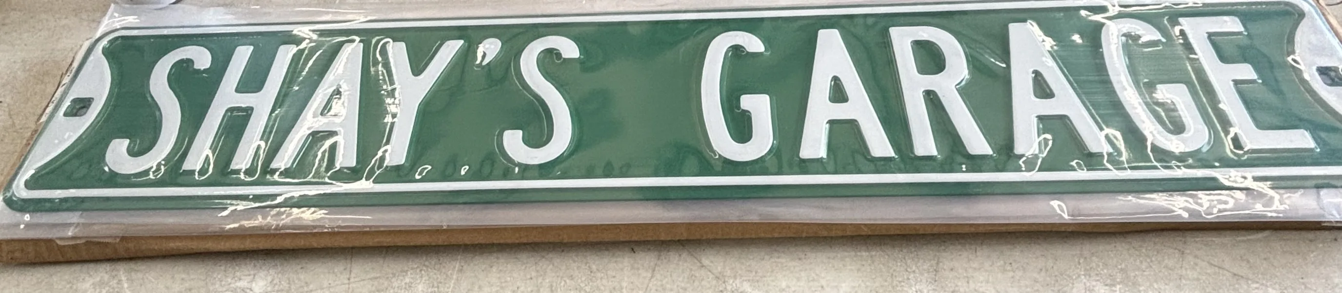Shay's Garage - Street-Garage/Shop Metal Sign