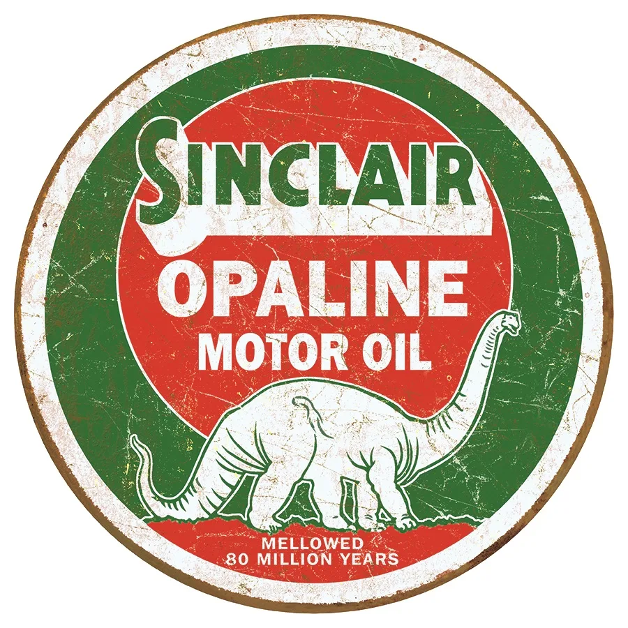 Sinclaire Opaline Motor Oil (Round) - Tin Signs Metal Sign