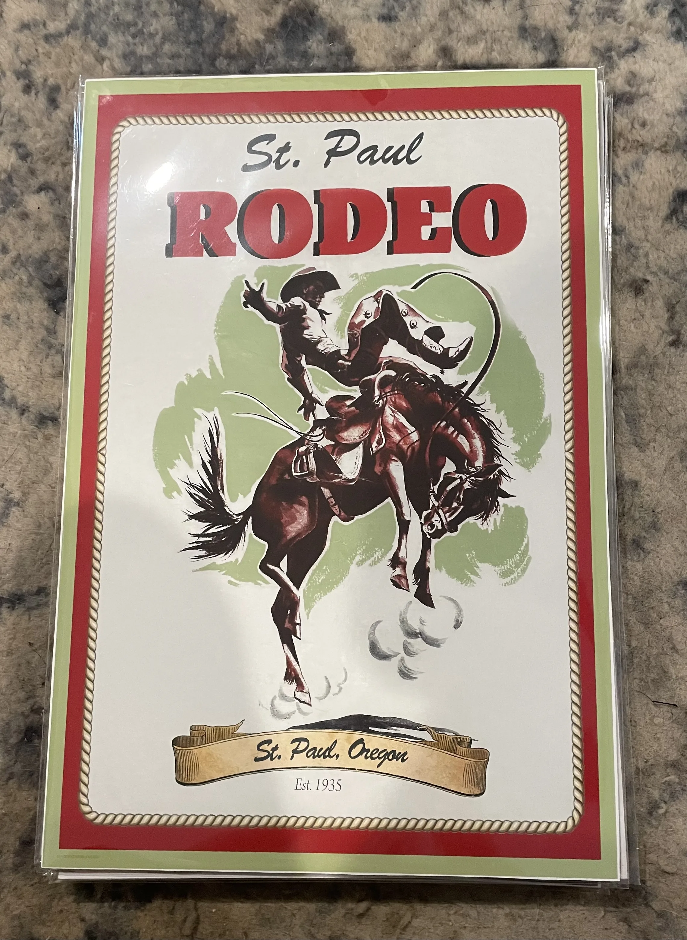 St. Paul Rodeo-St.Paul Oregon Est. 1935 (Small) - Rodeo Posters Metal Sign