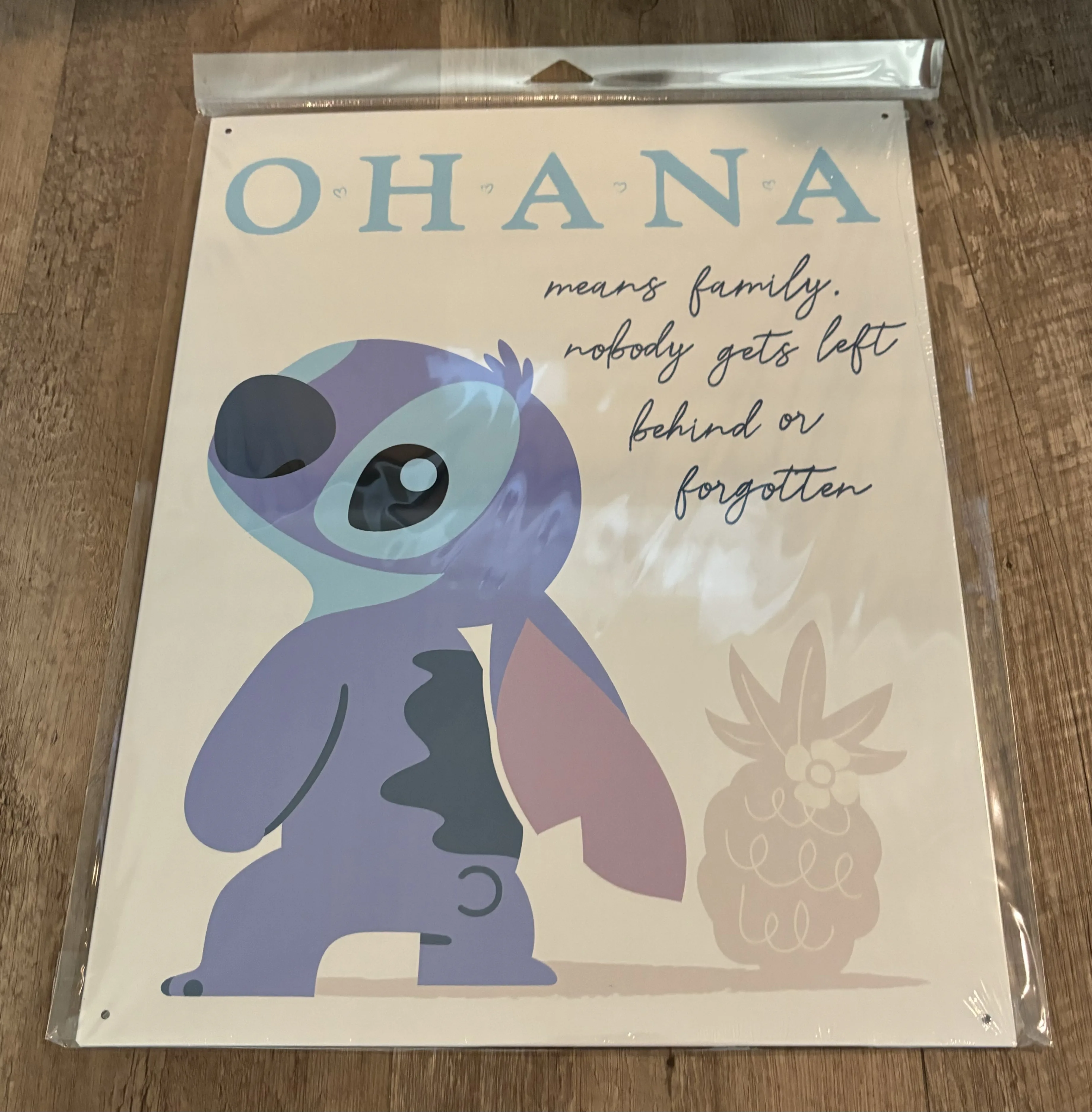 Stitch Ohana - Disney Metal Sign
