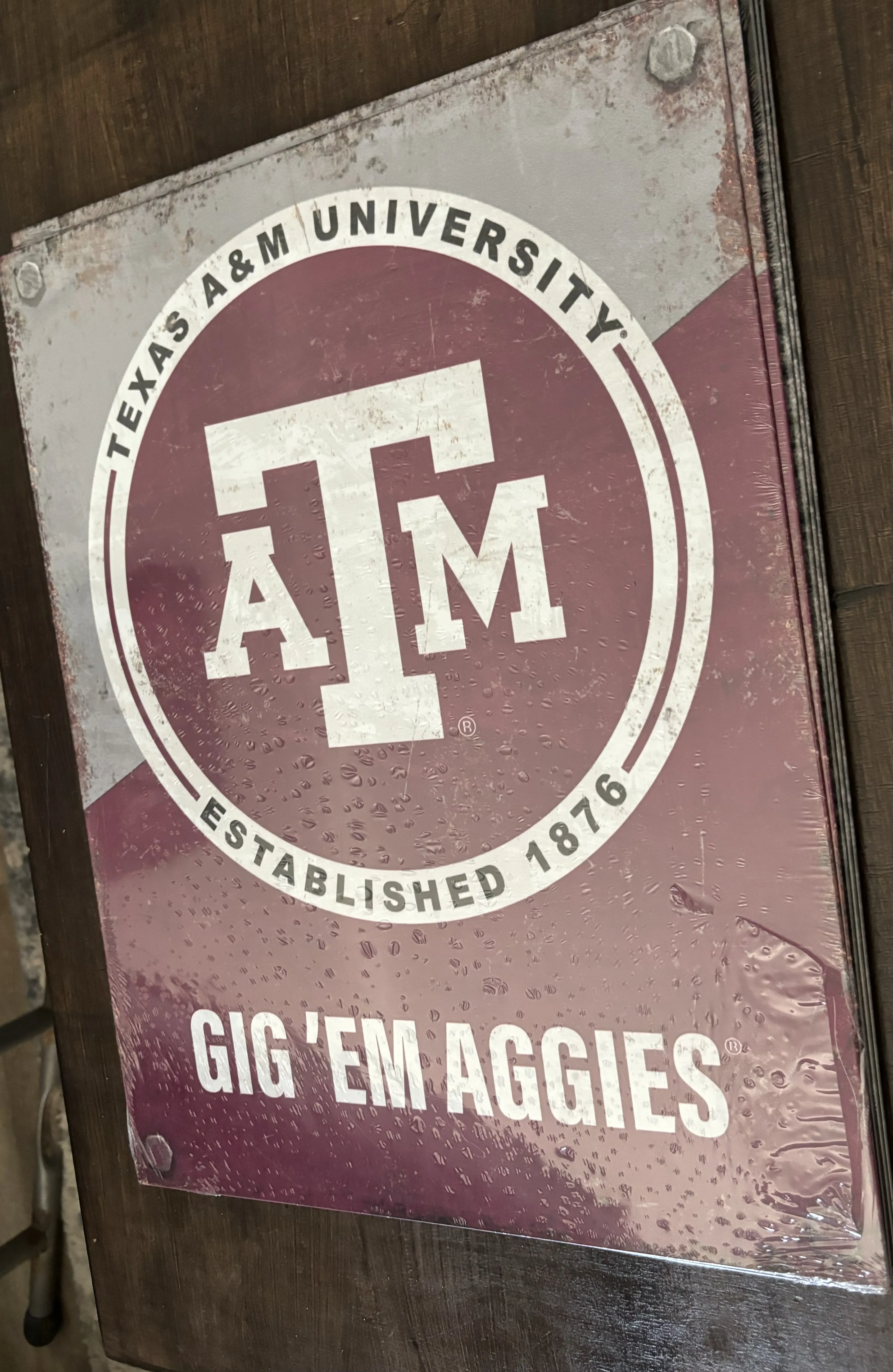 Texas A&M Gig' Em Aggies - Tin Signs Metal Sign