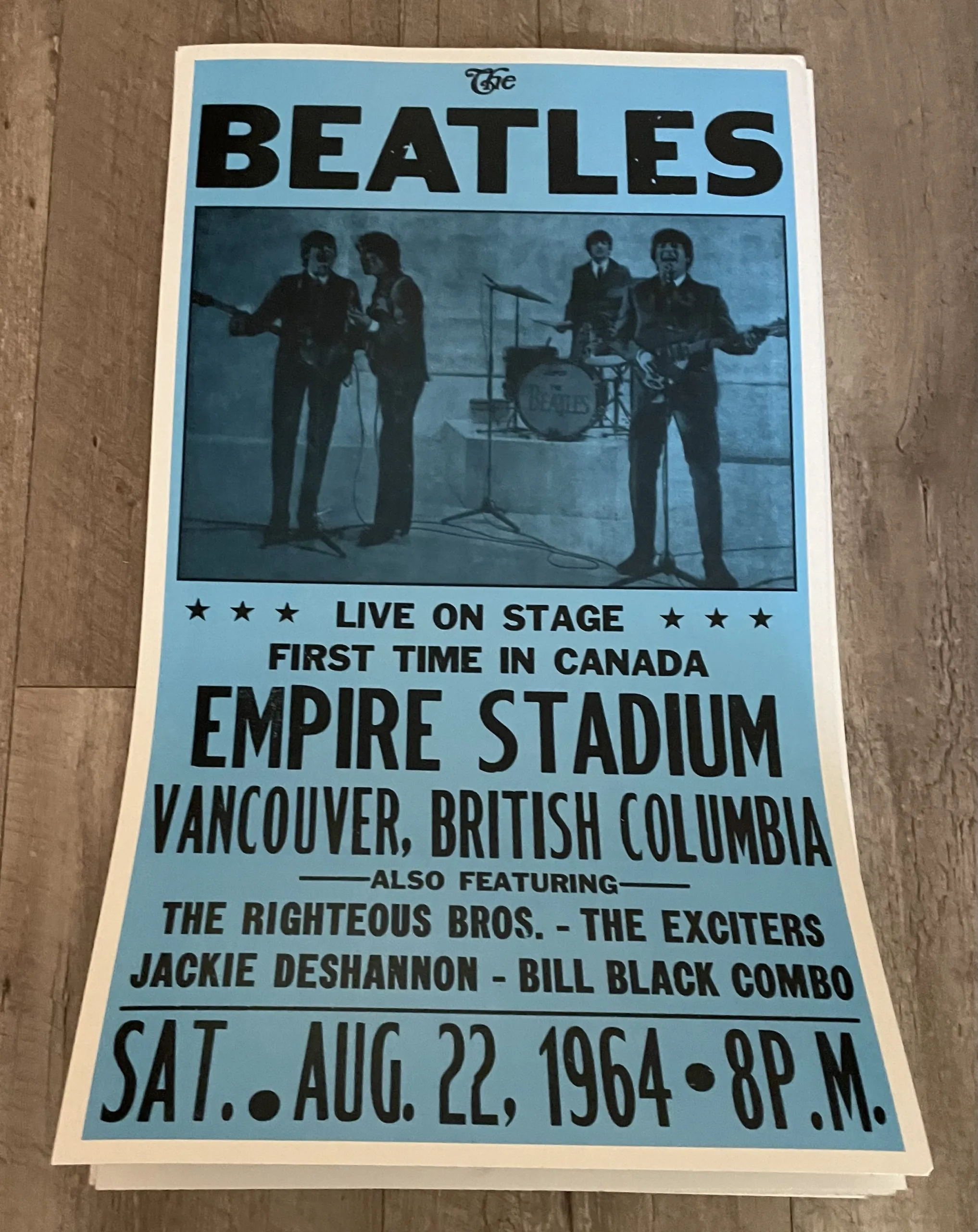 The Beatles-Empire Stadium-Sat. Aug. 22 1964 - Concert Posters Metal Sign