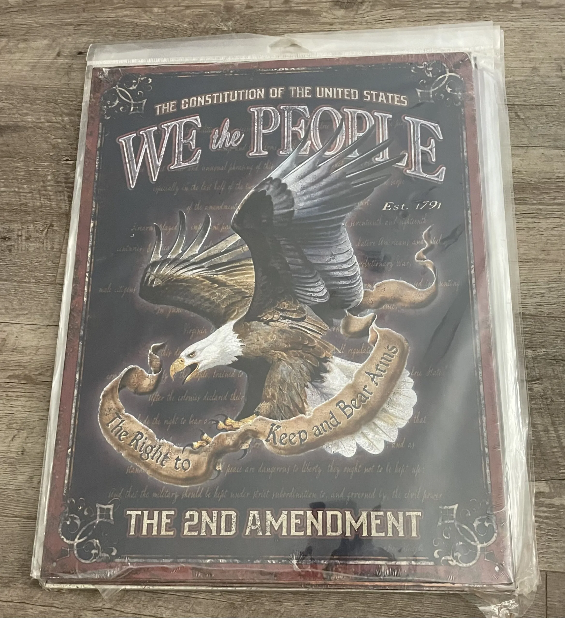 The Constitution Of The United States-We The People-The 2nd Amendment - Tin Signs Metal Sign