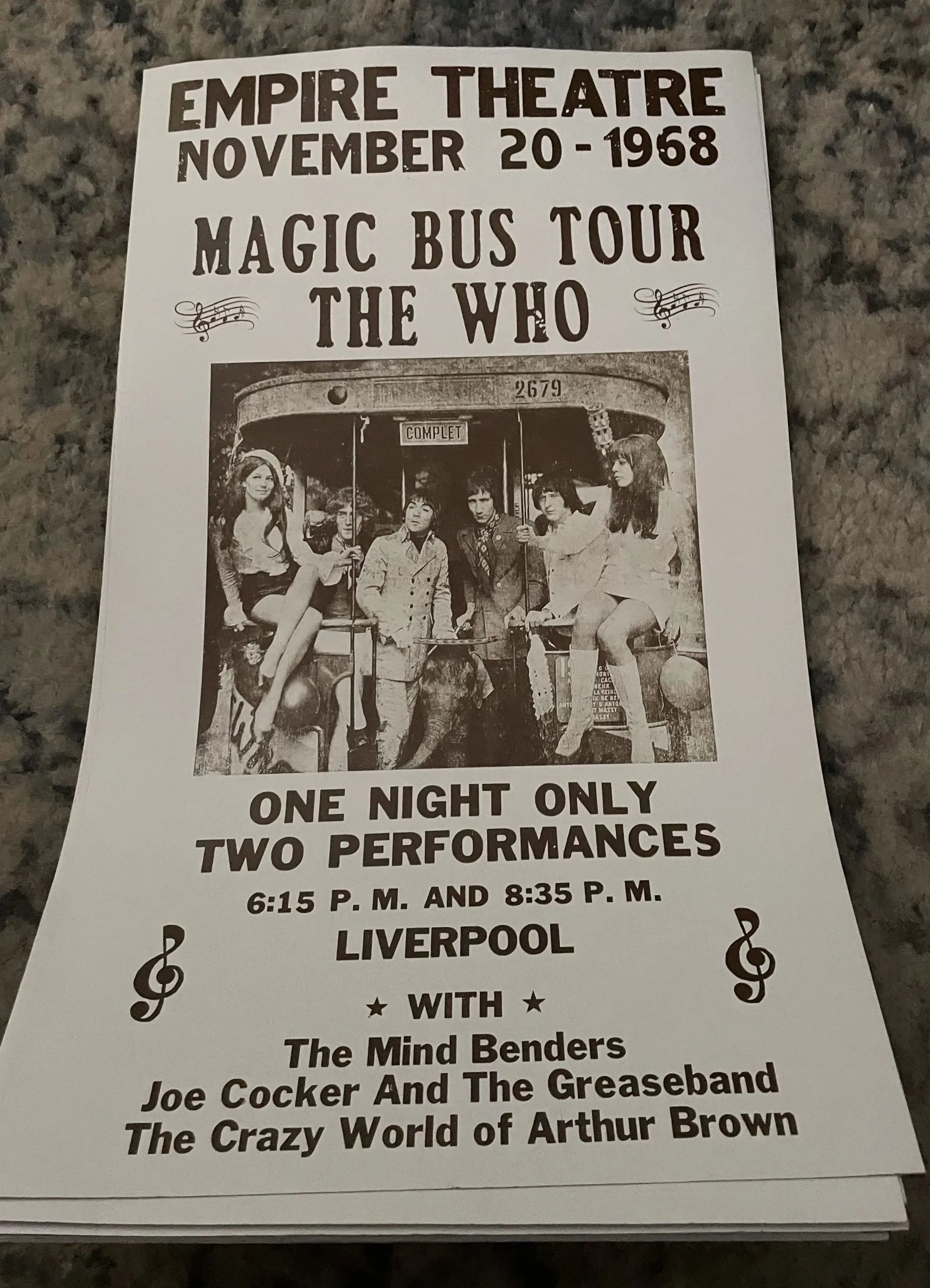 The Who-Magic Bus Tour-November 20-1968 - Concert Posters Metal Sign