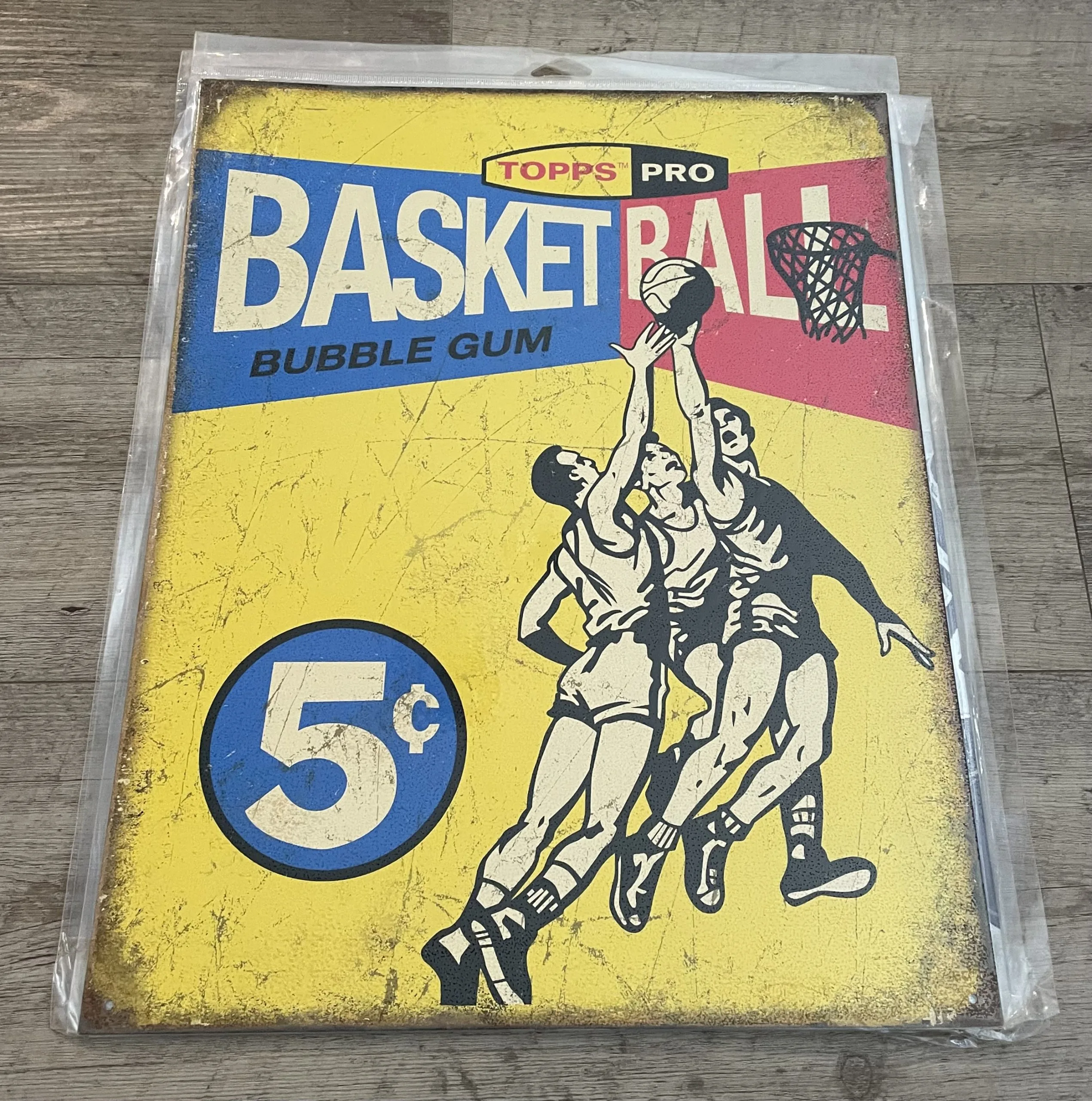 Topp's Pro Basketball Bubble Gum (5 Cents) - Tin Signs Metal Sign