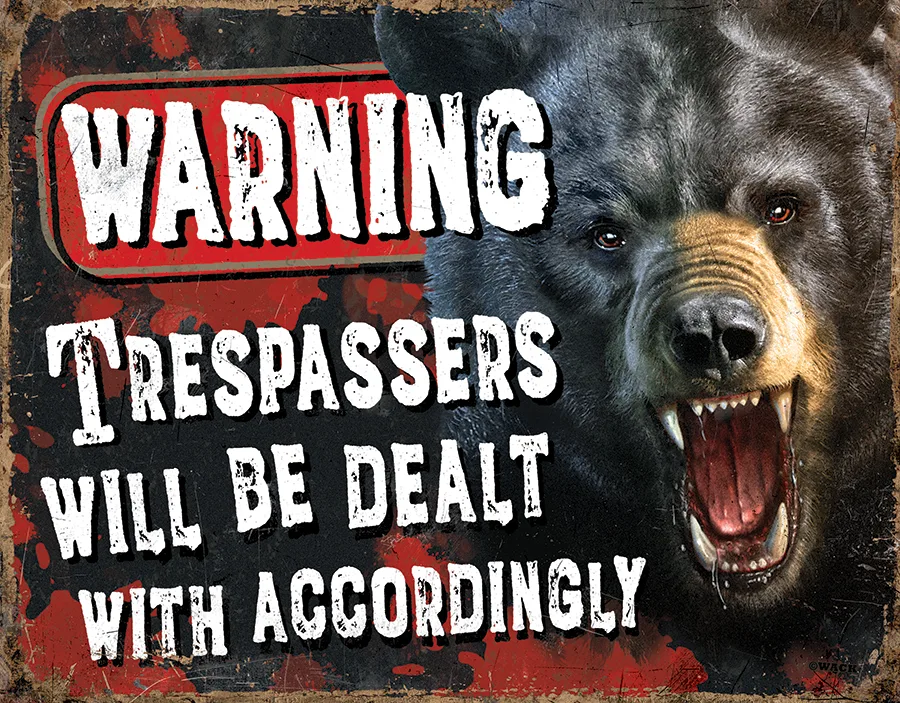 Warning Trespassers Will be Dealt With Accordingly - Tin Signs Metal Sign